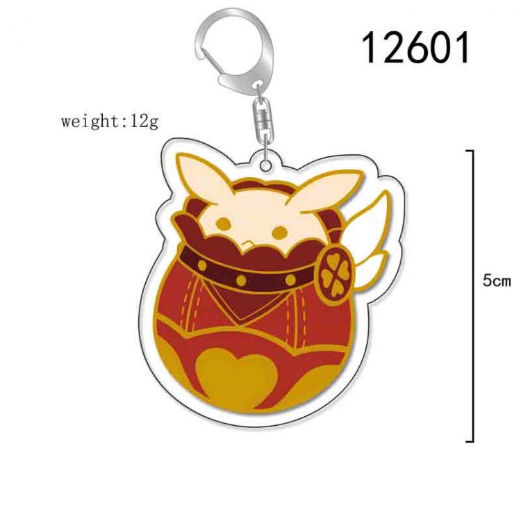 Genshin Impact Anime Acrylic Keychain Charm  price for 5 pcs 12601