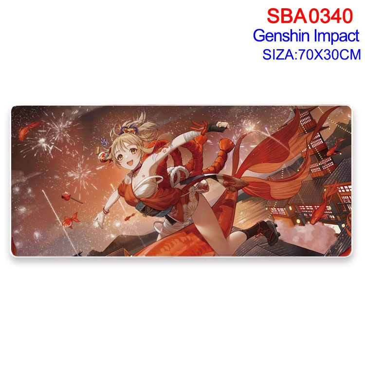 Genshin Impact Anime peripheral edge lock mouse pad 70X30cm  SBA-340