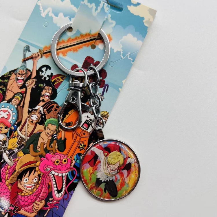 One Piece Anime peripheral metal keychain pendant  3453 price for 5 pcs