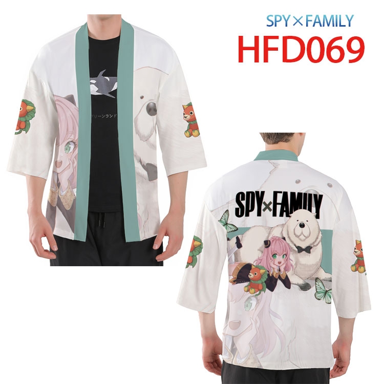 SPY×FAMILY  Anime peripheral full-color short kimono from S to 4XL HFD-069