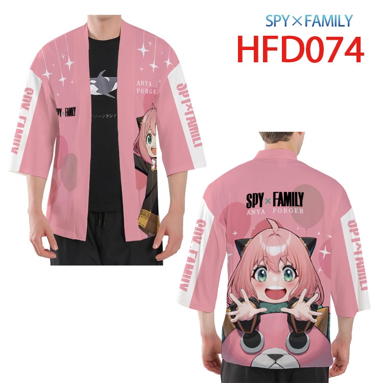 SPY×FAMILY  Anime peripheral full-color short kimono from S to 4XL HFD-074