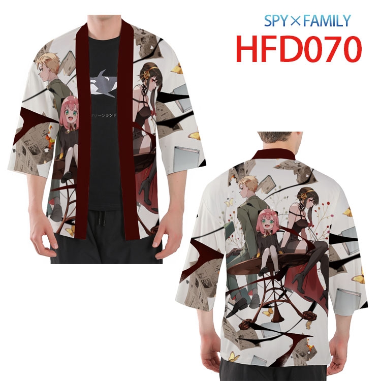 SPY×FAMILY  Anime peripheral full-color short kimono from S to 4XL HFD-070