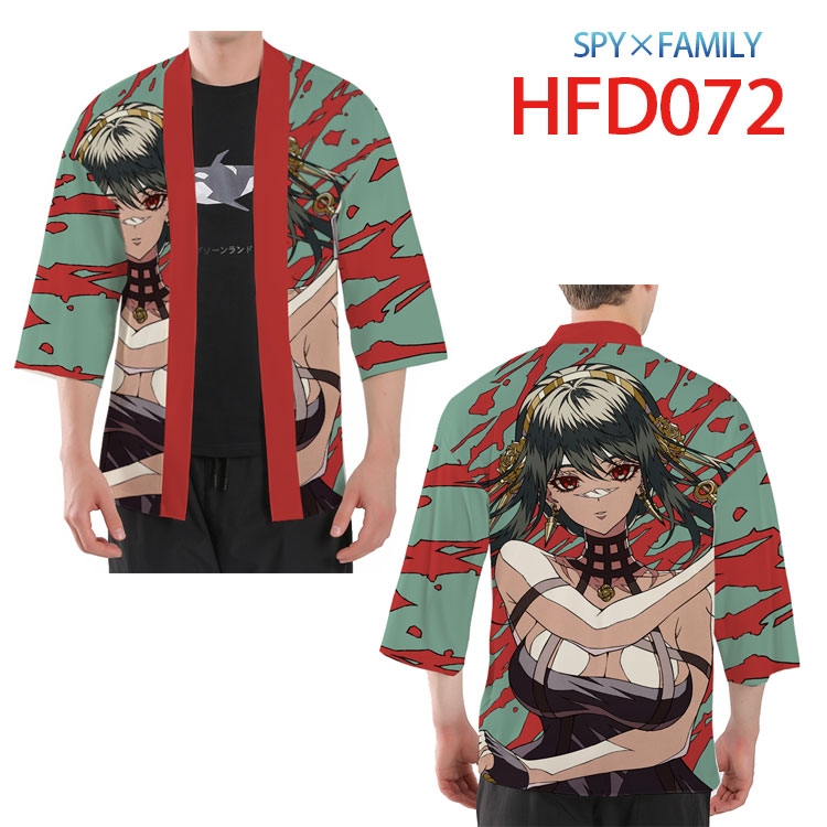 SPY×FAMILY  Anime peripheral full-color short kimono from S to 4XL   HFD-072
