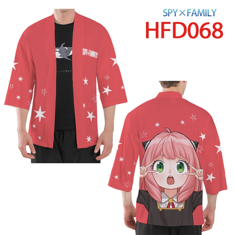 SPY×FAMILY  Anime peripheral full-color short kimono from S to 4XL HFD-068