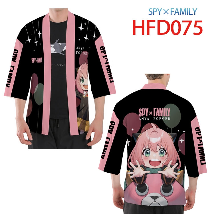 SPY×FAMILY  Anime peripheral full-color short kimono from S to 4XL HFD-075