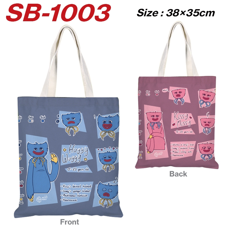 poppy playtime  Anime Canvas Tote Shoulder Bag Tote Shopping Bag 38X35CM  SB-1003