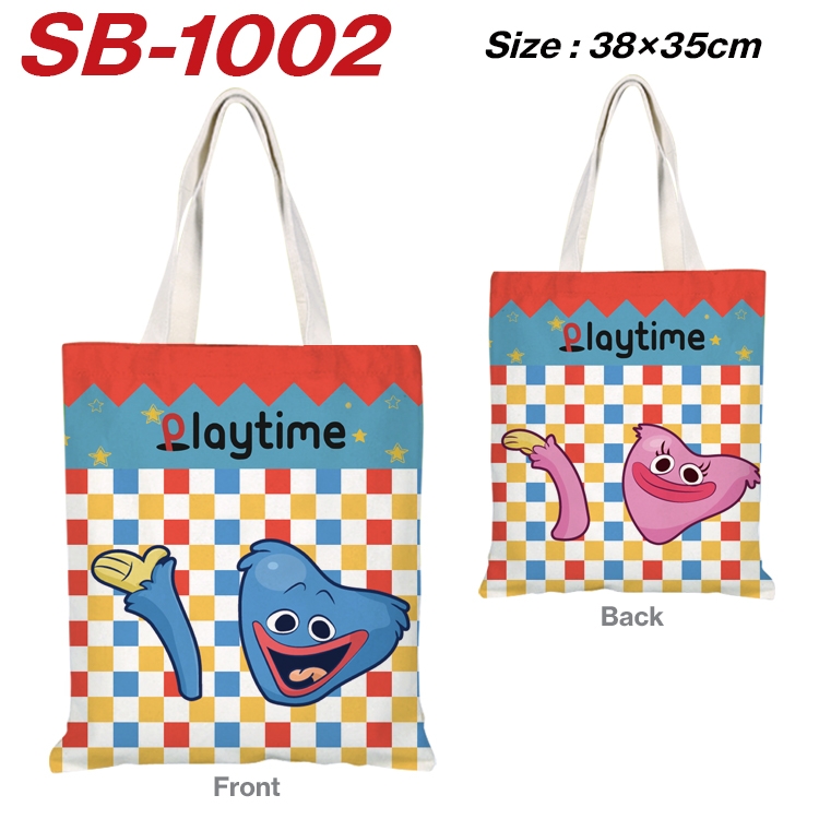 poppy playtime  Anime Canvas Tote Shoulder Bag Tote Shopping Bag 38X35CM SB-1002