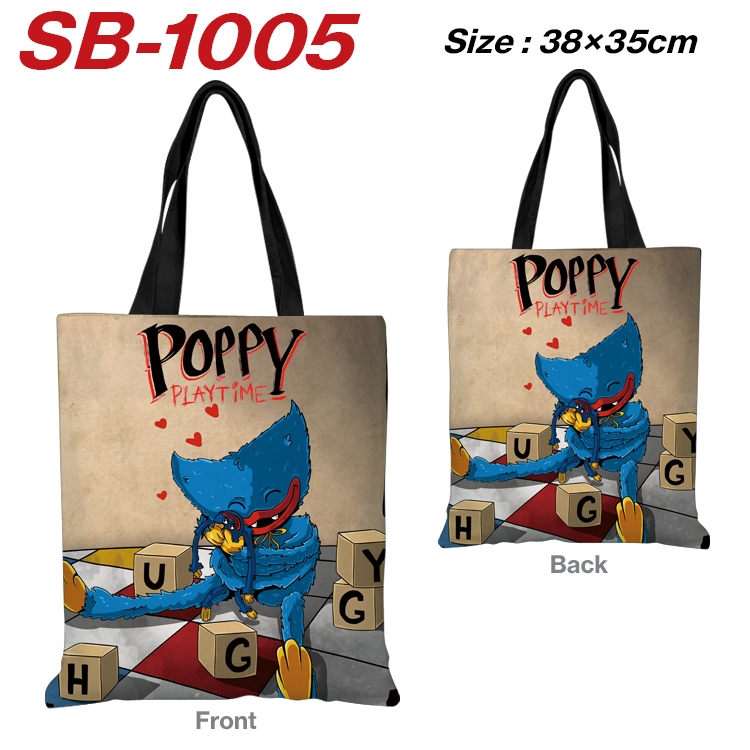 poppy playtime  Anime Canvas Tote Shoulder Bag Tote Shopping Bag 38X35CM SB-1005