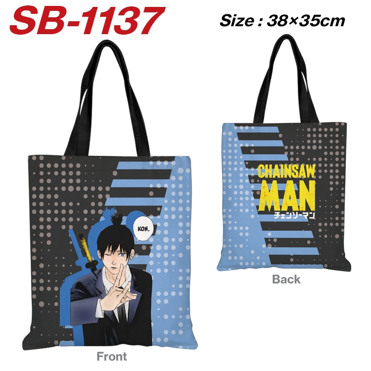 chainsaw man Anime Canvas Tote Shoulder Bag Tote Shopping Bag 38X35CM SB-1137