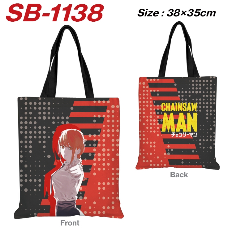 chainsaw man Anime Canvas Tote Shoulder Bag Tote Shopping Bag 38X35CM  SB-1138