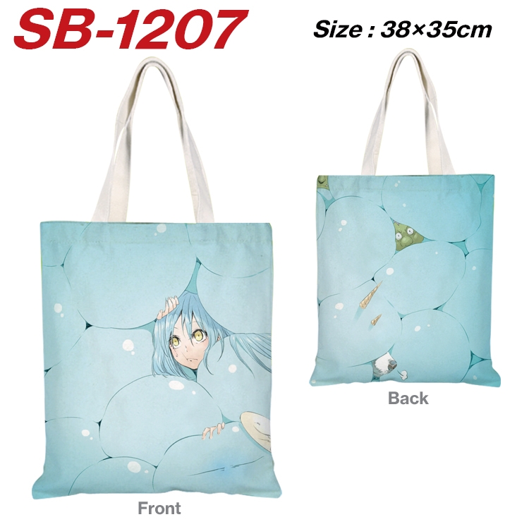 That Time I Got Slim Anime Canvas Tote Shoulder Bag Tote Shopping Bag 38X35CM