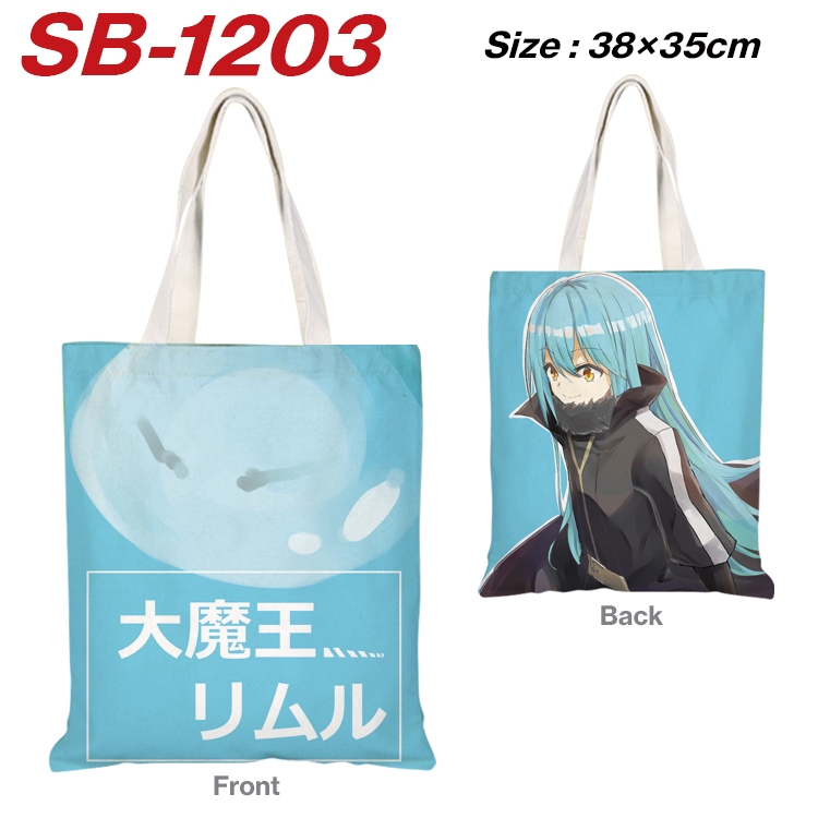 That Time I Got Slim Anime Canvas Tote Shoulder Bag Tote Shopping Bag 38X35CM