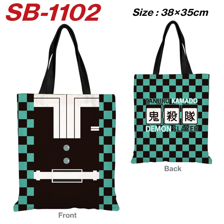 Demon Slayer Kimets Anime Canvas Tote Shoulder Bag Tote Shopping Bag 38X35CM SB-1102