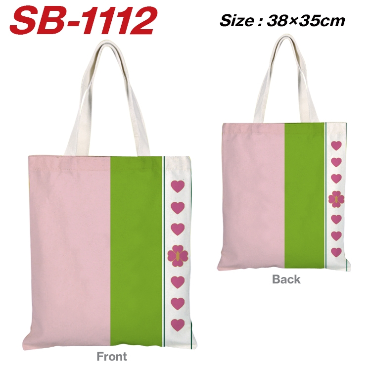 Demon Slayer Kimets Anime Canvas Tote Shoulder Bag Tote Shopping Bag 38X35CM SB-1112