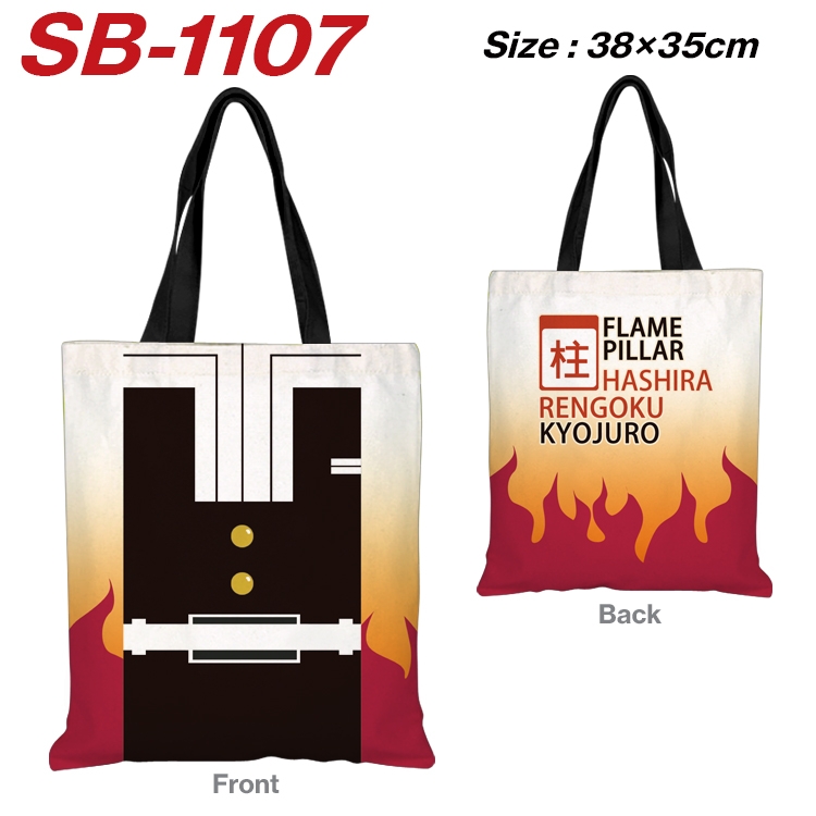 Demon Slayer Kimets Anime Canvas Tote Shoulder Bag Tote Shopping Bag 38X35CM SB-1107