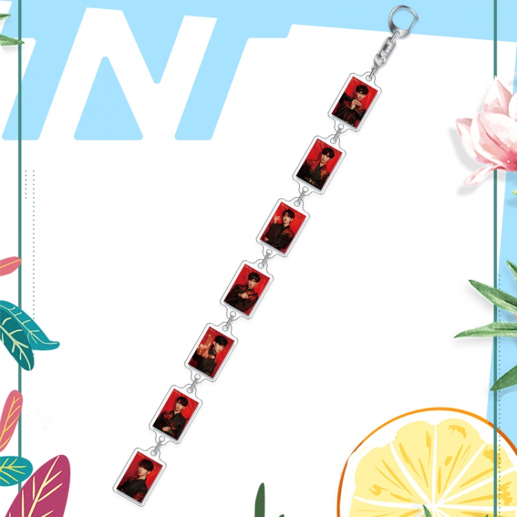TNT Movie Star 7 Strings Acrylic Keychain Pendant 21cm price for 5 pcs