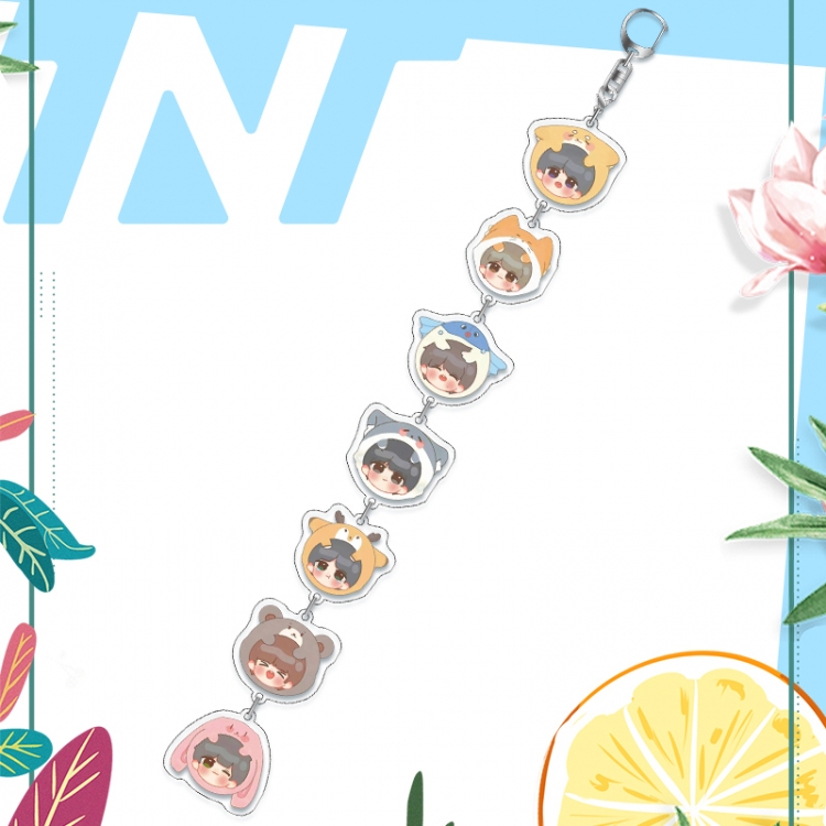 TNT Movie Star 7 Strings Acrylic Keychain Pendant 21cm price for 5 pcs