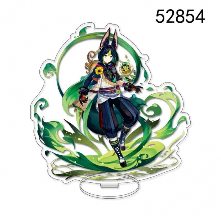 Genshin Impact Anime character acrylic big Standing Plates Keychain 52854