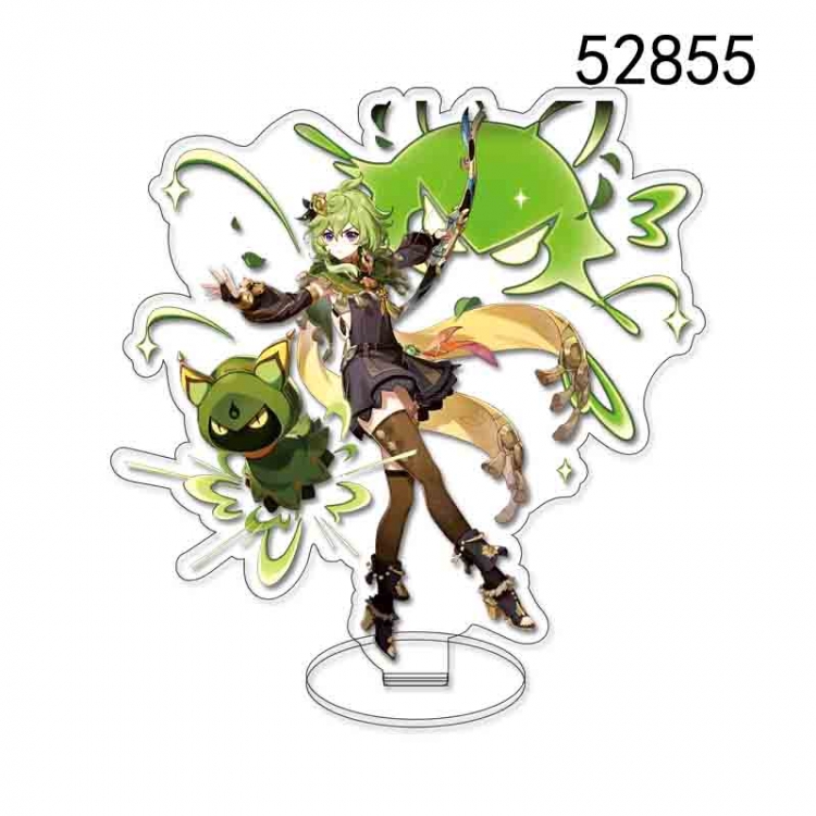 Genshin Impact Anime character acrylic big Standing Plates Keychain 52855