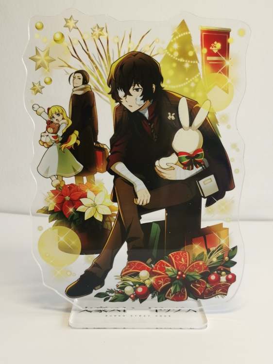 Bungo Stray Dogs Anime Laser Acrylic Humanoid  keychain Standing Plates