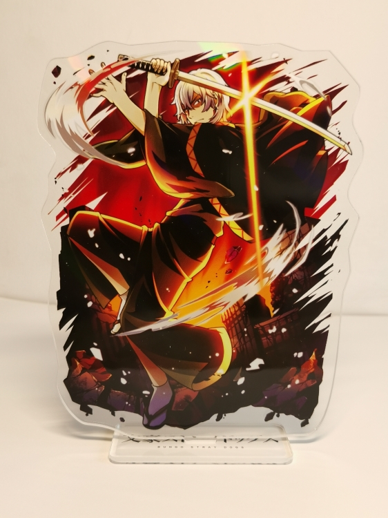 Bungo Stray Dogs Anime Laser Acrylic Humanoid  keychain Standing Plates