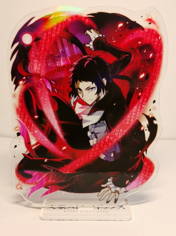 Bungo Stray Dogs Anime Laser Acrylic Humanoid  keychain Standing Plates