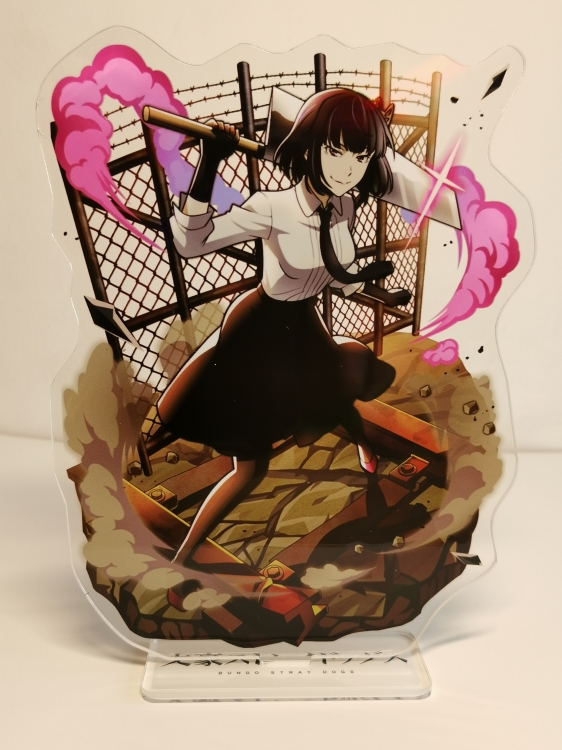 Bungo Stray Dogs Anime Laser Acrylic Humanoid  keychain Standing Plates