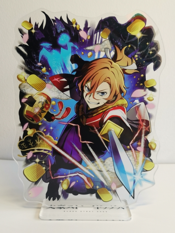 Bungo Stray Dogs Anime Laser Acrylic Humanoid  keychain Standing Plates