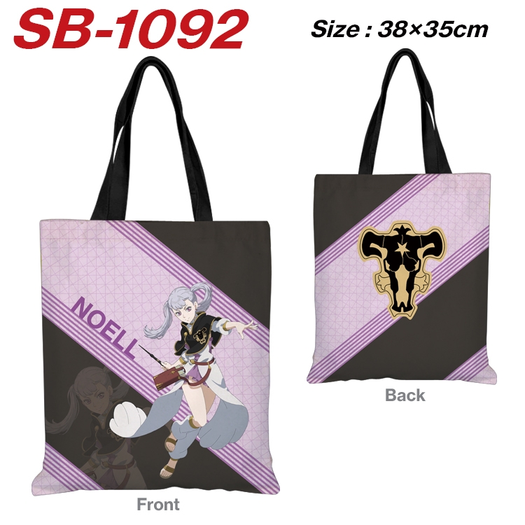 Black Clover Anime Canvas Tote Shoulder Bag Tote Shopping Bag 38X35CM SB-1092