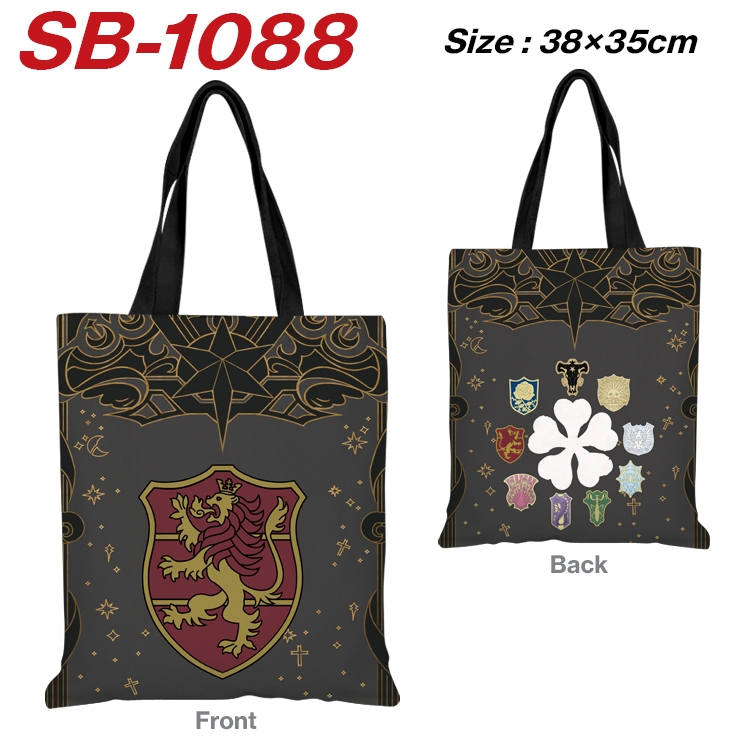 Black Clover Anime Canvas Tote Shoulder Bag Tote Shopping Bag 38X35CM SB-1088