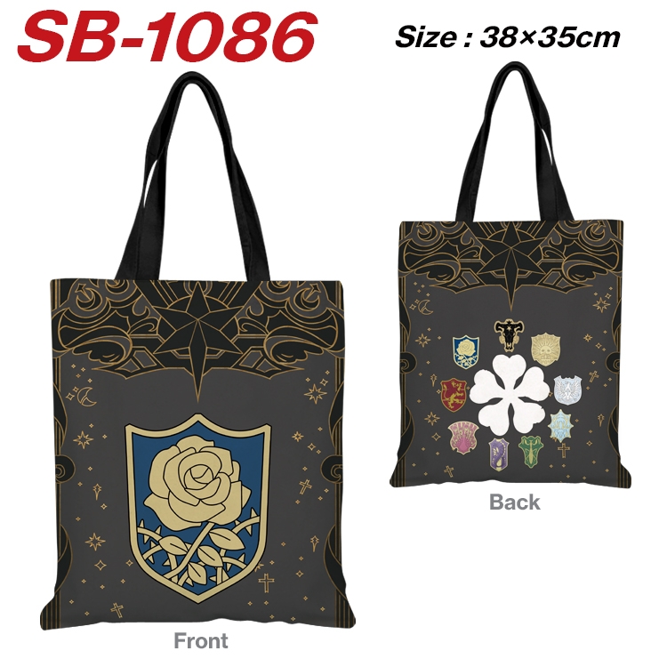 Black Clover Anime Canvas Tote Shoulder Bag Tote Shopping Bag 38X35CM SB-1086