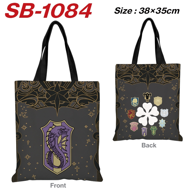 Black Clover Anime Canvas Tote Shoulder Bag Tote Shopping Bag 38X35CM  SB-1084