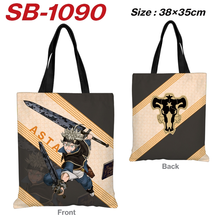 Black Clover Anime Canvas Tote Shoulder Bag Tote Shopping Bag 38X35CM SB-1090