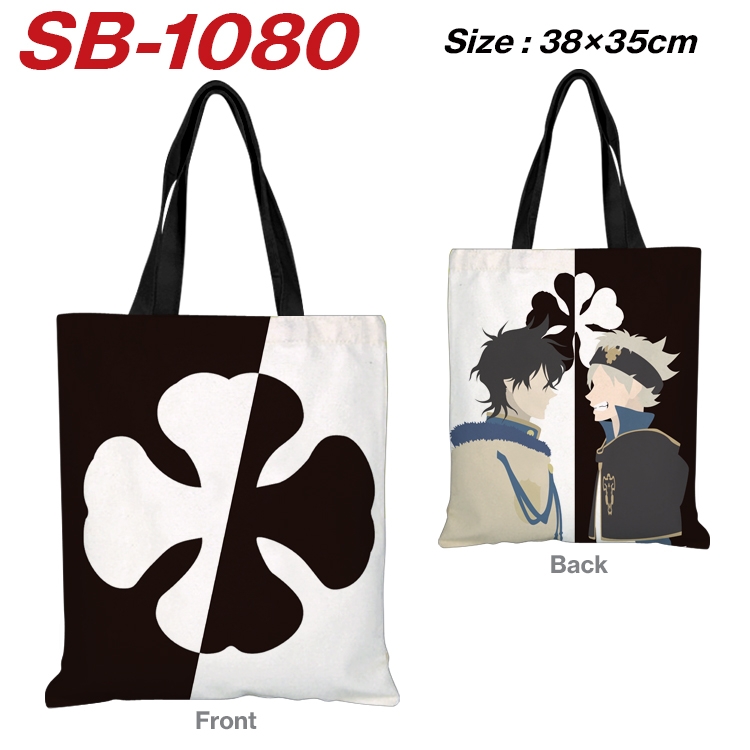 Black Clover Anime Canvas Tote Shoulder Bag Tote Shopping Bag 38X35CM SB-1080