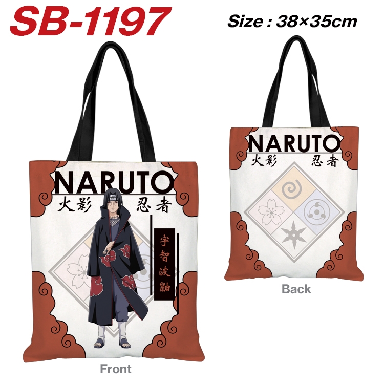 Naruto Anime Canvas Tote Shoulder Bag Tote Shopping Bag 38X35CM SB-1197