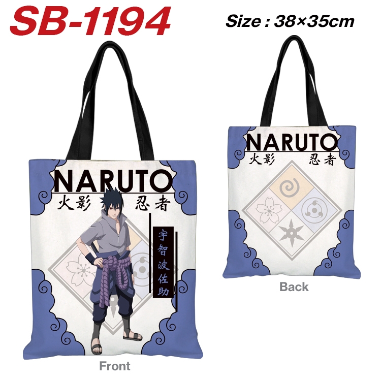 Naruto Anime Canvas Tote Shoulder Bag Tote Shopping Bag 38X35CM  SB-119