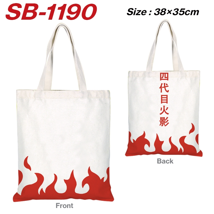 Naruto Anime Canvas Tote Shoulder Bag Tote Shopping Bag 38X35CM SB-1190