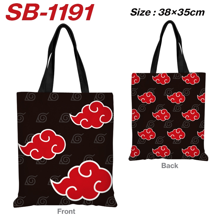 Naruto Anime Canvas Tote Shoulder Bag Tote Shopping Bag 38X35CM SB-1191