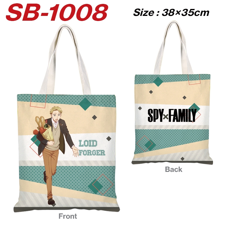 SPY×FAMILY Anime Canvas Tote Shoulder Bag Tote Shopping Bag 38X35CM  SB-1008