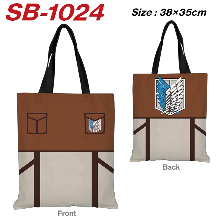 Shingeki no Kyojin Anime Canvas Tote Shoulder Bag Tote Shopping Bag 38X35CM  SB-1024