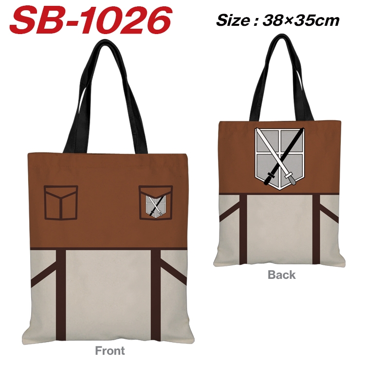 Shingeki no Kyojin Anime Canvas Tote Shoulder Bag Tote Shopping Bag 38X35CM SB-1026