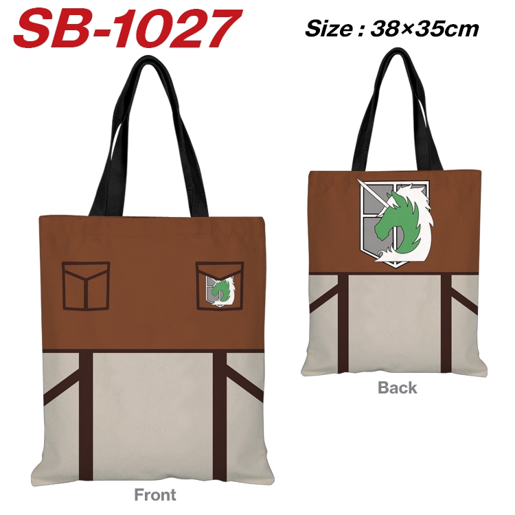 Shingeki no Kyojin Anime Canvas Tote Shoulder Bag Tote Shopping Bag 38X35CM  SB-1027
