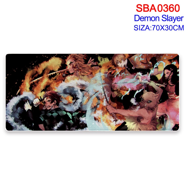 Demon Slayer Kimets Anime peripheral edge lock mouse pad 70X30cm  SBA-360