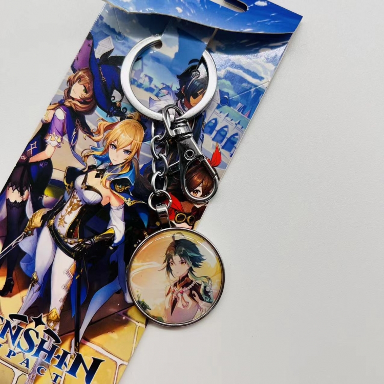 Genshin Impact Anime peripheral metal keychain pendant  4622 price for 5 pcs