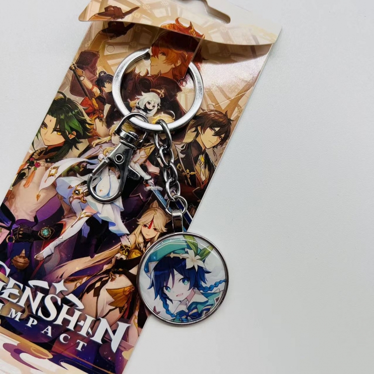 Genshin Impact Anime peripheral metal keychain pendant  4658 price for 5 pcs