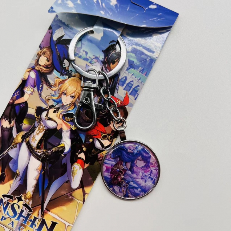 Genshin Impact Anime peripheral metal keychain pendant 4615 price for 5 pcs