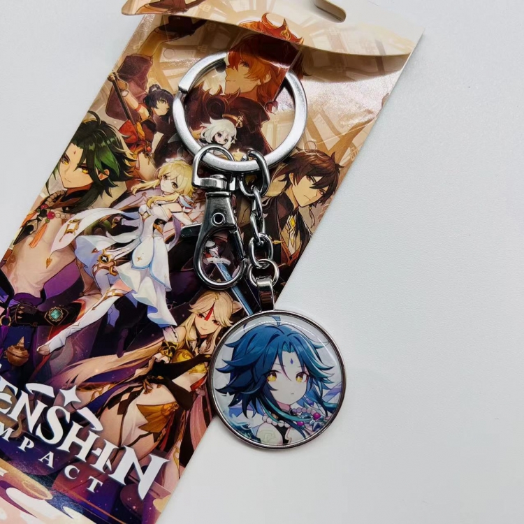 Genshin Impact Anime peripheral metal keychain pendant  4724 price for 5 pcs