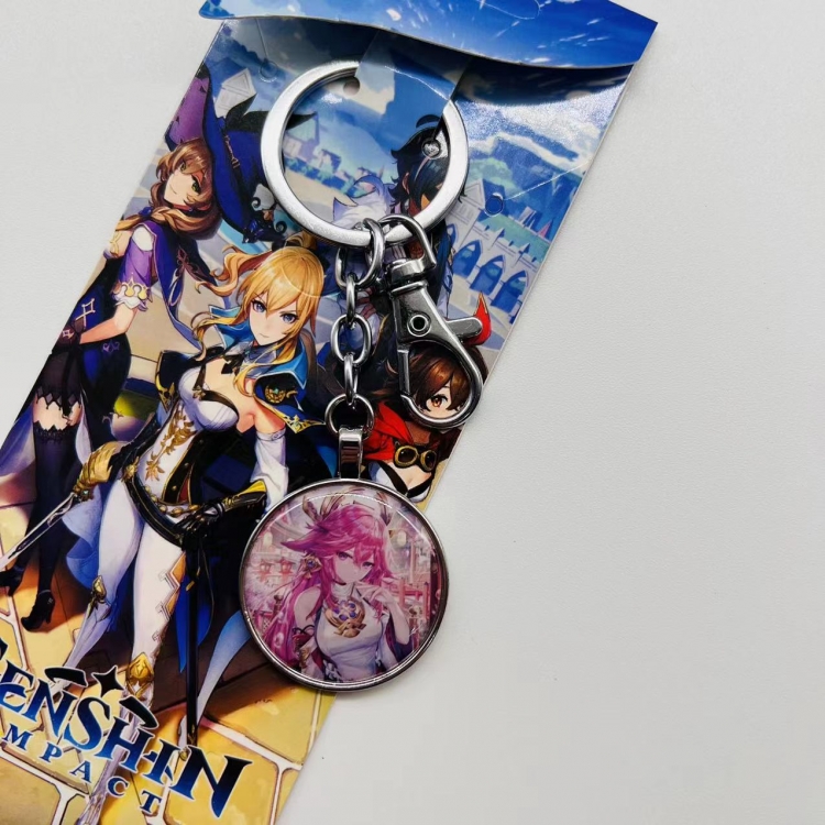 Genshin Impact Anime peripheral metal keychain pendant 4626 price for 5 pcs