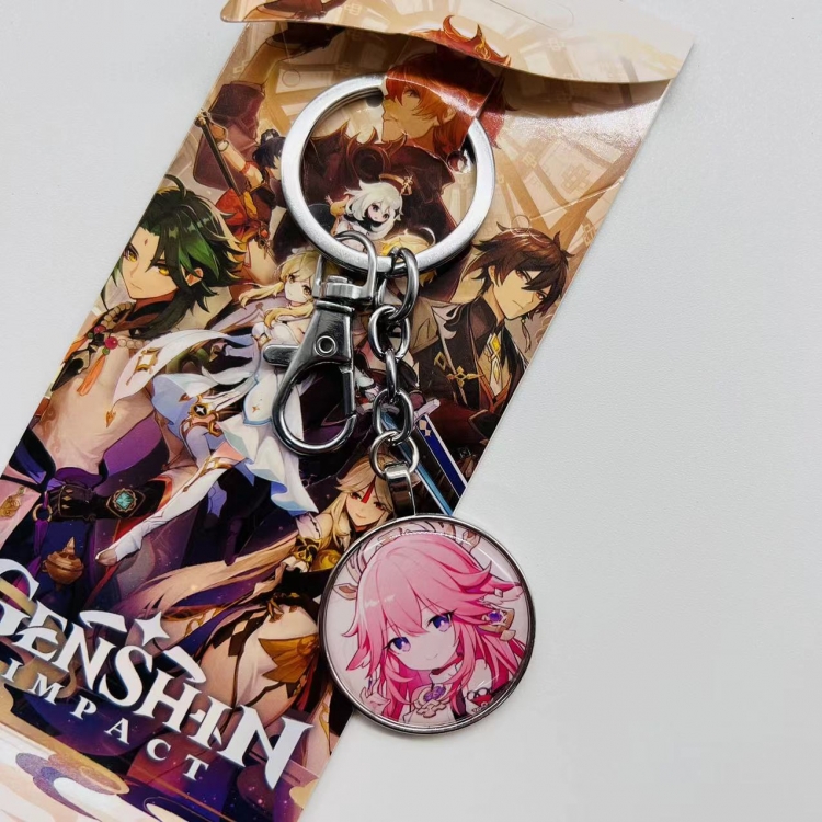 Genshin Impact Anime peripheral metal keychain pendant  4718 price for 5 pcs