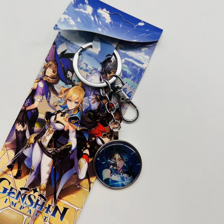 Genshin Impact Anime peripheral metal keychain pendant  4547 price for 5 pcs